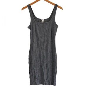 Bozzolo | Like new grey stretch ribbed knit sleeveless tank bodycon midi dress